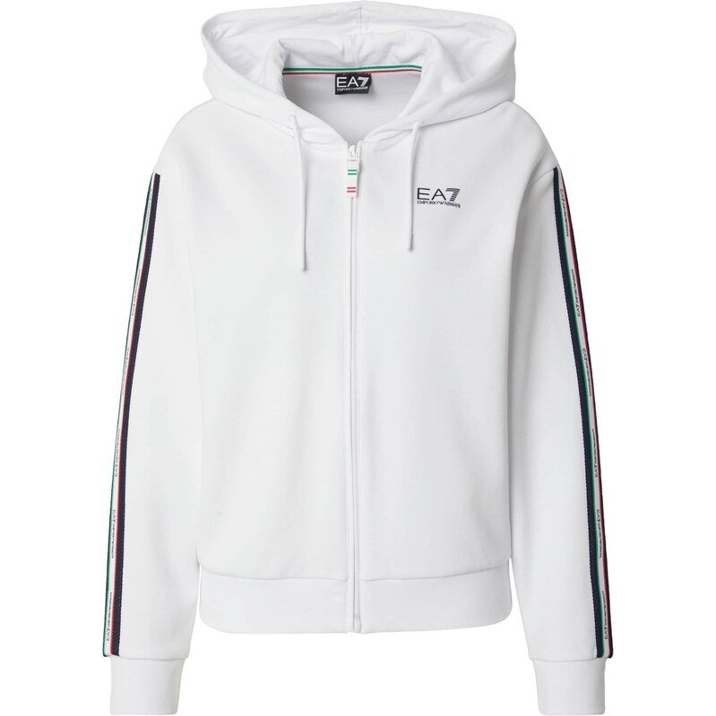 EA7 Emporio Armani Tepláková bunda námornícka modrá / svetlozelená / 66609460