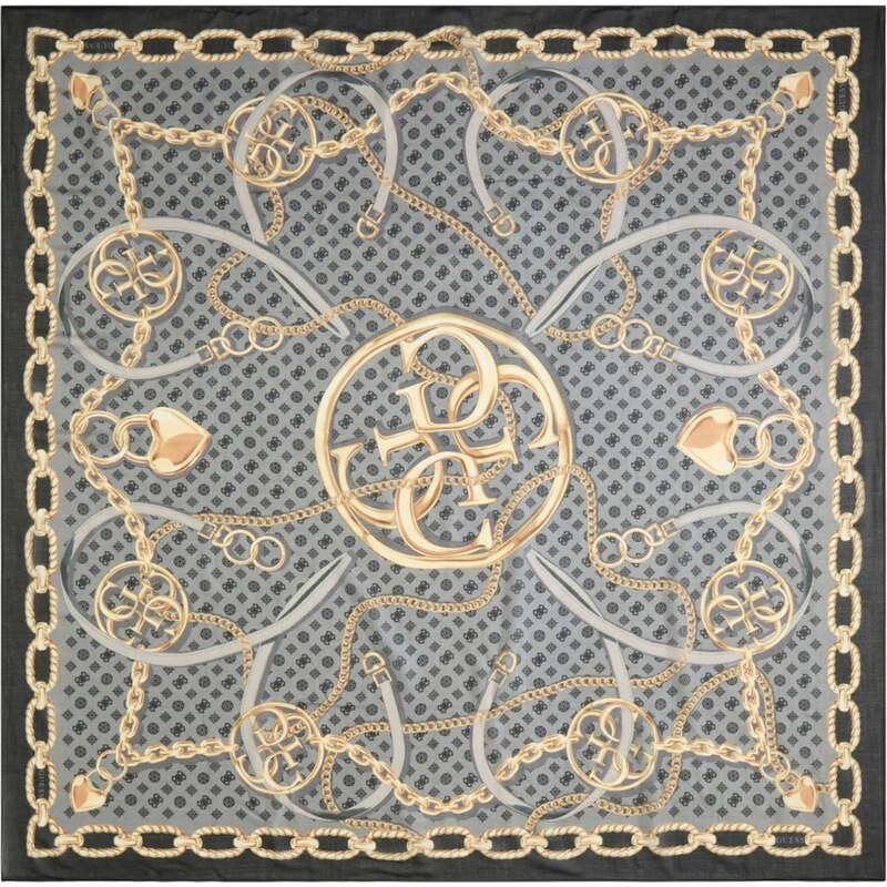 GUESS Šatka KEFIAH zlatá žltá / sivá / čierna 66609465