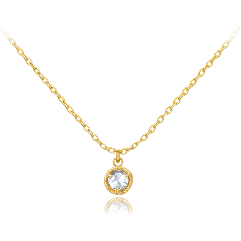 OLIVIE MINET decentný zlatý náhrdelník s bielym zirkónom Au 585/1000 66795563