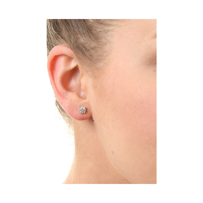 MOISS Pôvabné kôstkové náušnice so zirkónmi E000143 0,5 cm 66578647
