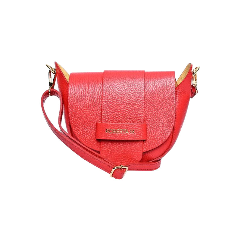 Roberta M Dámska kožená crossbody kabelka 1870T Rosso 66579199