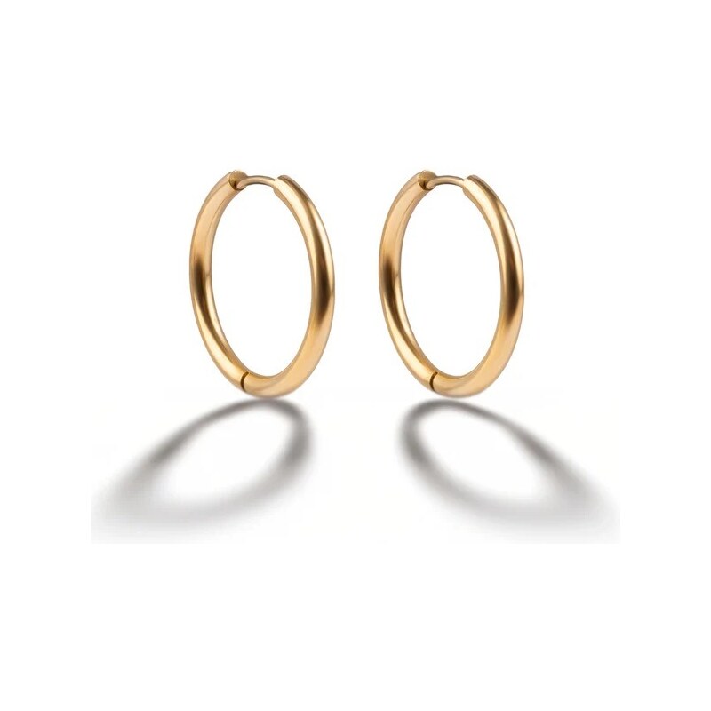 Emily Westwood Elegantné kruhy z pozlátenej ocele EWE25039G 1,5 cm 66582209