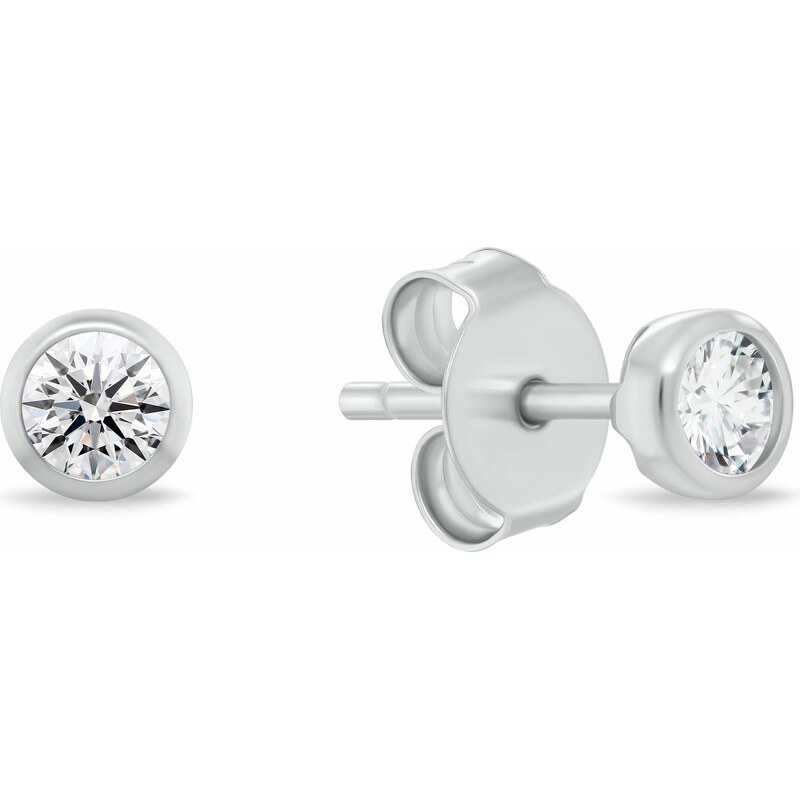 Brilio Silver Kôstkové strieborné náušnice s kubickým zirkónom EA1232W 66583487