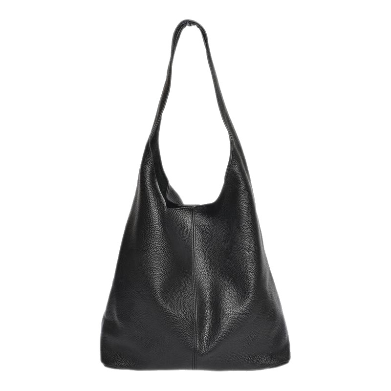 Carla Ferreri Dámska kožená kabelka Hobo CF1988 Nero 66584197