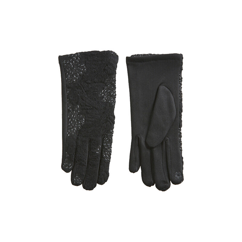 Verde Dámske rukavice 02-0807 Black 66595031