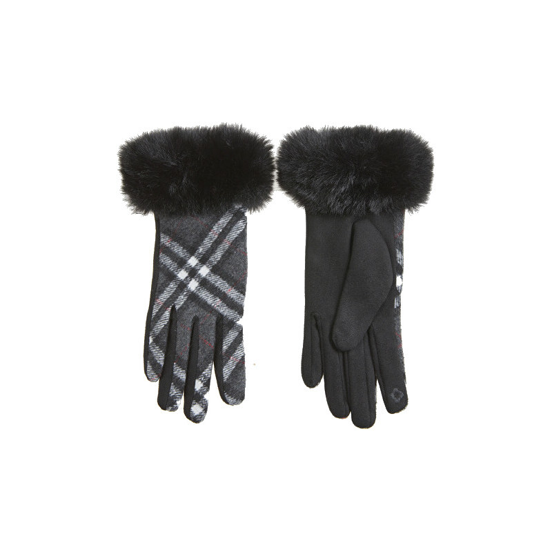 Verde Dámske rukavice 02-0839 Black 66586945