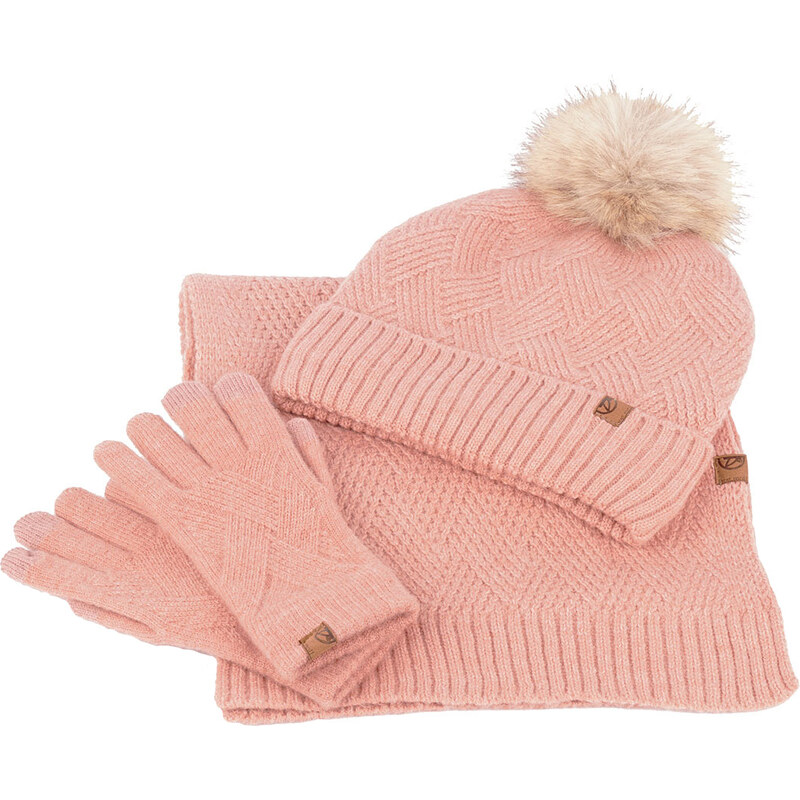 Pepe Moll Dámska sada - čiapka, šál a rukavice 252852 Pink 66594003