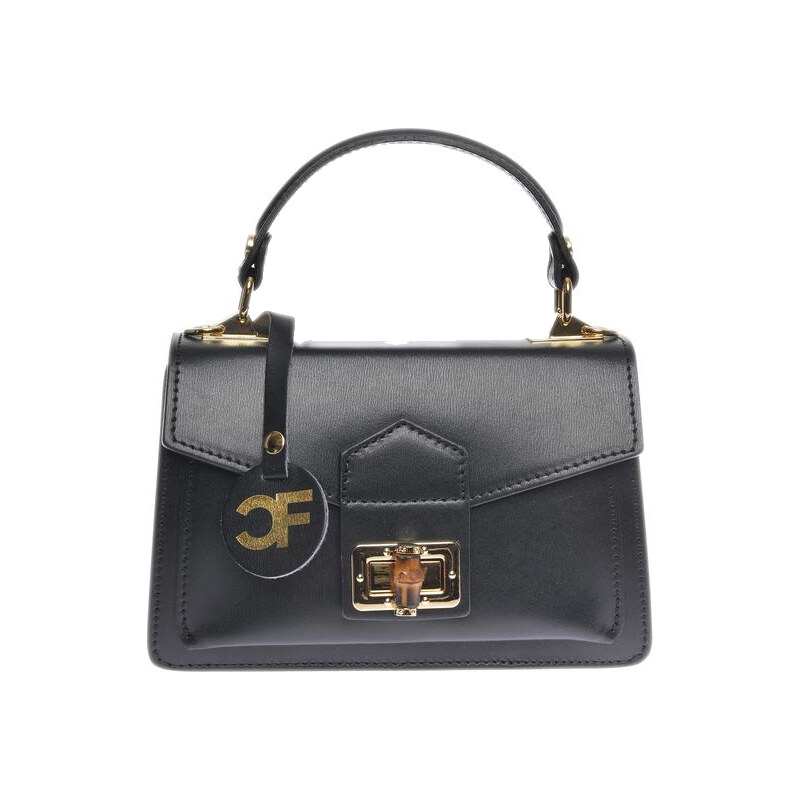 Carla Ferreri Dámska kožená crossbody kabelka CF3153 Nero 66588551