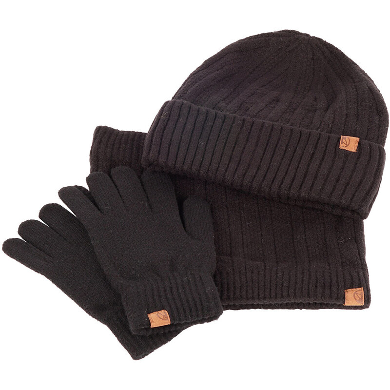 Pepe Moll Dámska sada - čiapka, tunel a rukavice 252851 Black 66592342