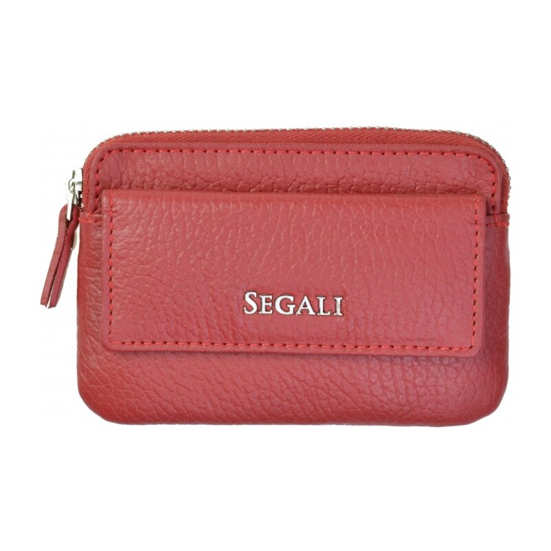 SEGALI Kožená mini peňaženka-kľúčenka 7483 A red 66591773