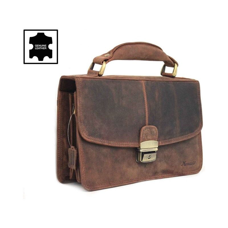 Iné Hnedá kožená príručná taška - etue 66615534