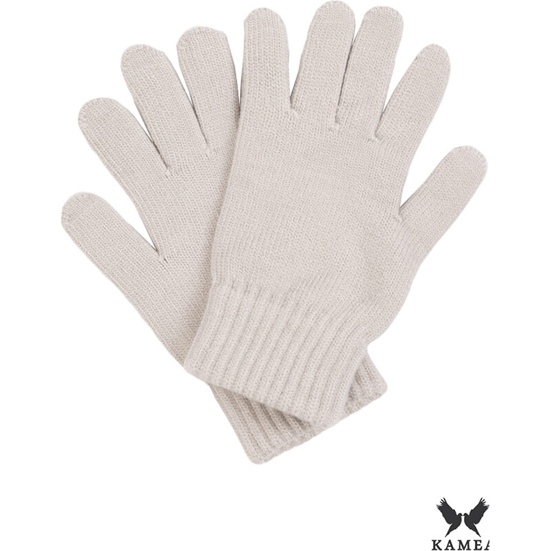 Kamea Béžové dámske rukavice na zimu 02, Farba béžová 66615675