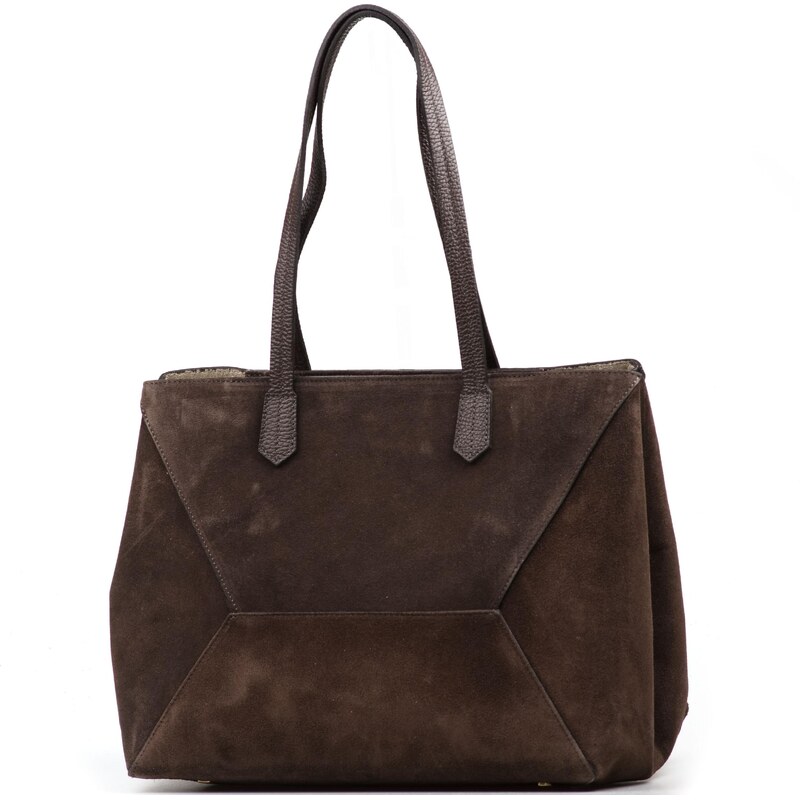 Blaire Kožená kabelka Dilia tmavo hnedá 66616544