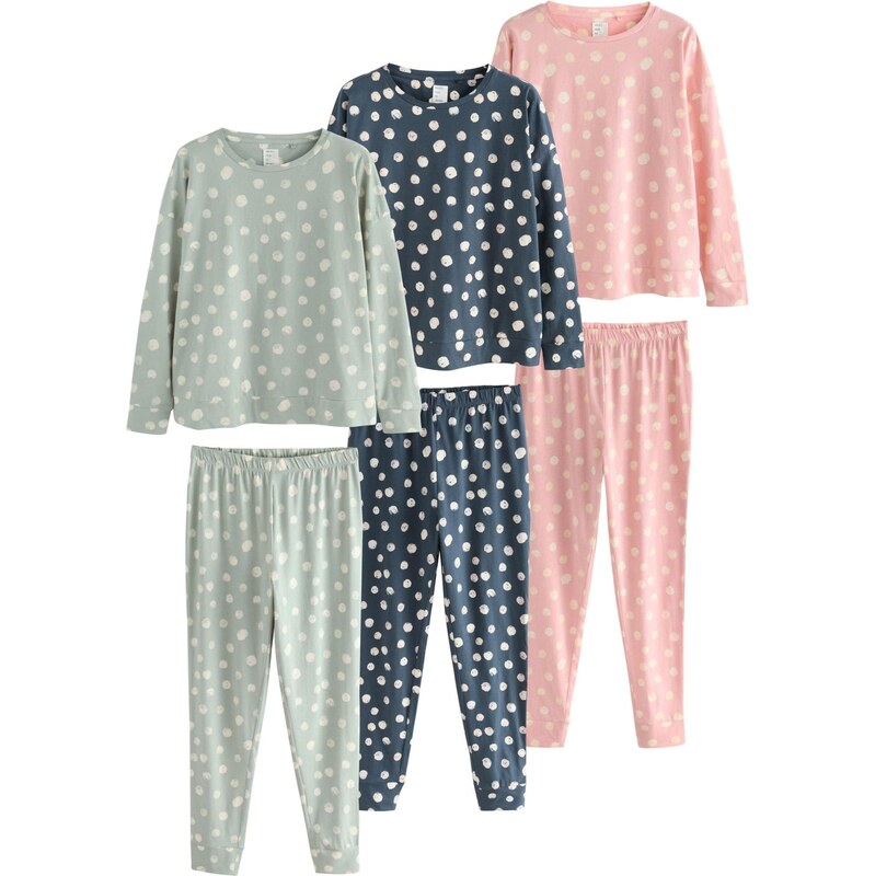 Next Pyžamo krémová / tmavomodrá / pastelovo zelená / ružová 66622037