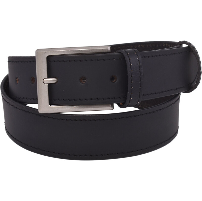 Mercucio Pánsky kožený opasok 763-40-02 čierny prešitý pracka Medard 66619111