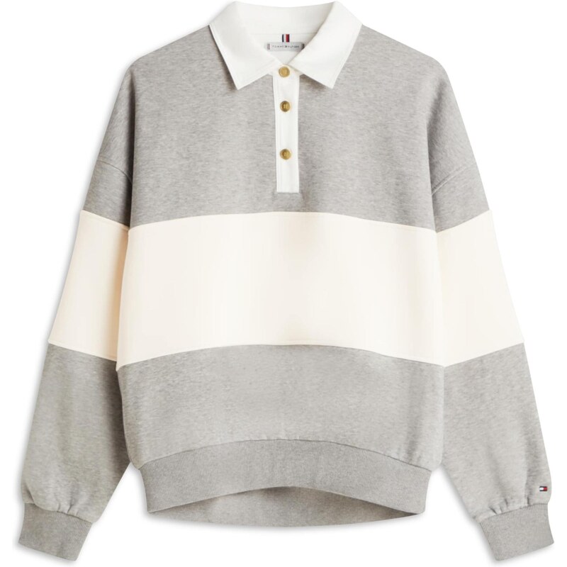 TOMMY HILFIGER Mikina sivá melírovaná / šedobiela 66622090