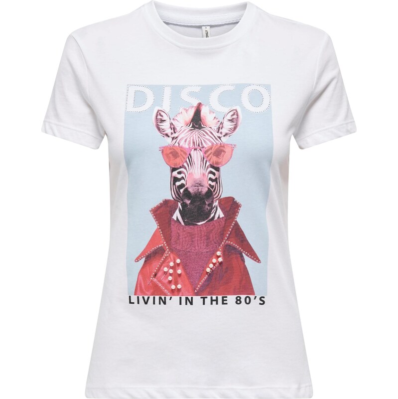 ONLY Tričko ONLVIBE svetlomodrá / burgundská / čierna / biela 66622177