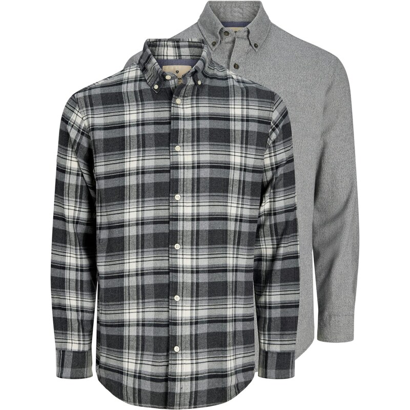 Jack & Jones Premium Košeľa JPRBLUBARKLEY sivá / čierna / biela 66622197