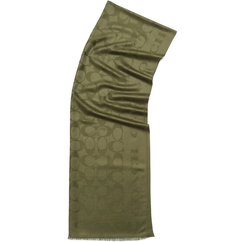 COACH Šál Signature C-Stola mit Rand kaki / kiwi 66622245