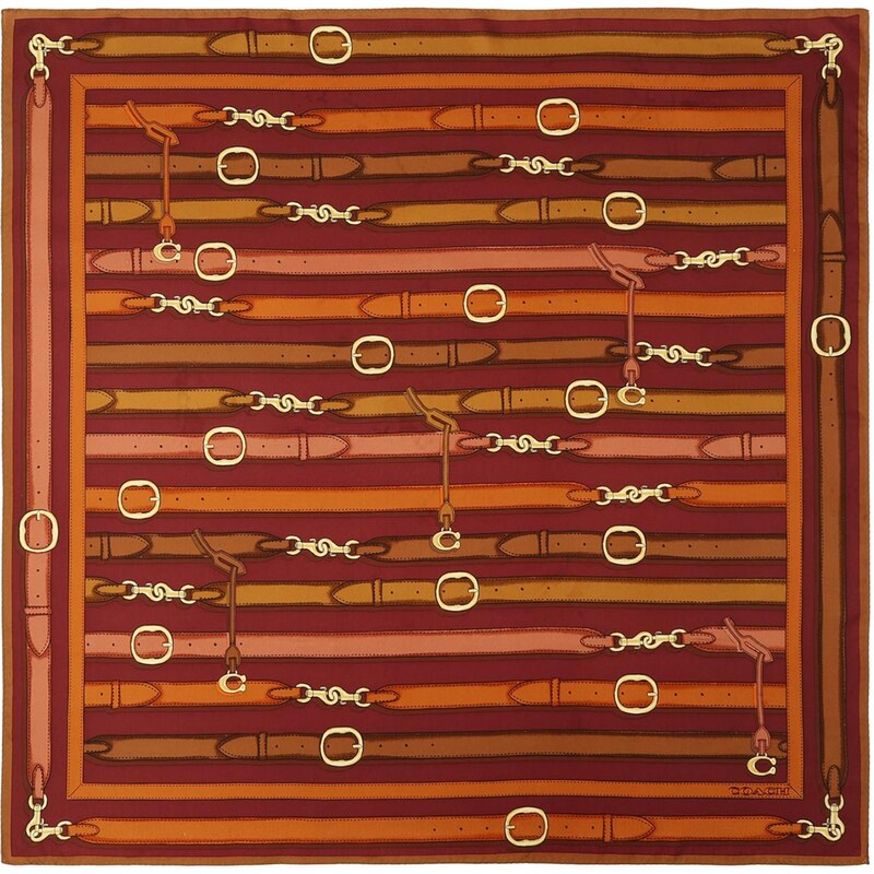 COACH Šatka hnedá / hrdzavohnedá / kapučíno 66622293