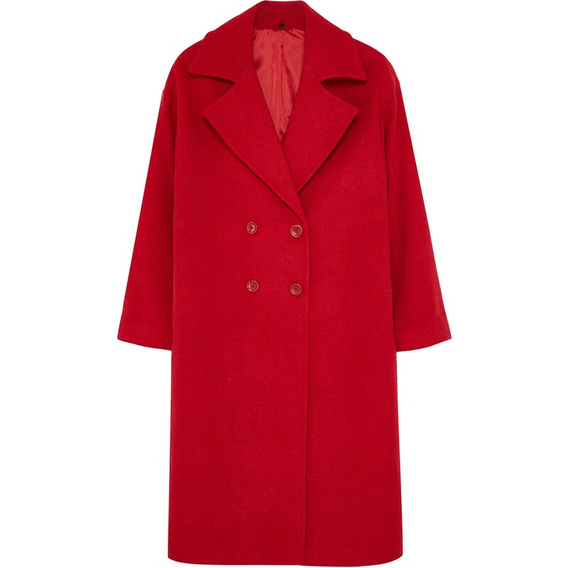 Trendyol Prechodný kabát červená 66622422