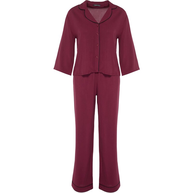 Trendyol Pyžamo burgundská 66622427