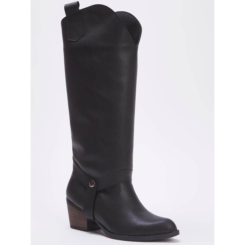 Trendyol Kovbojské čižmy čierna 66622546