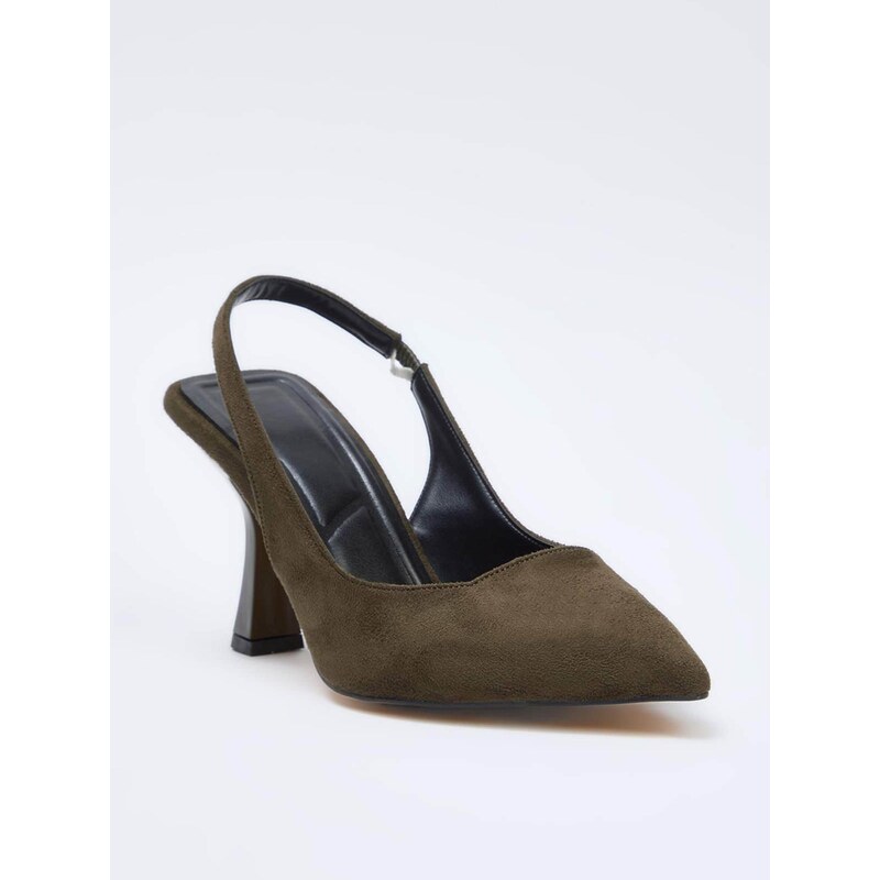 Trendyol Lodičky s otvorenou pätou zelená 66622550