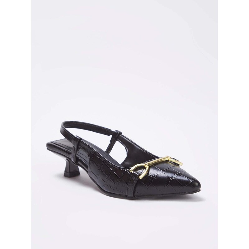 Trendyol Lodičky s otvorenou pätou čierna 66622577