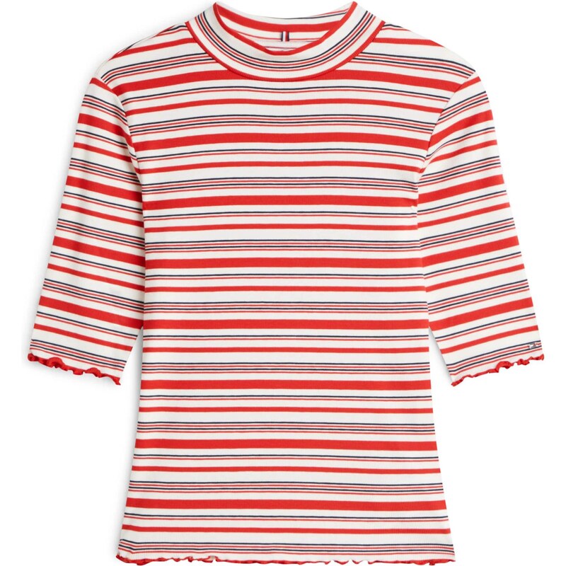 TOMMY HILFIGER Tričko červená / čierna / biela 66622749