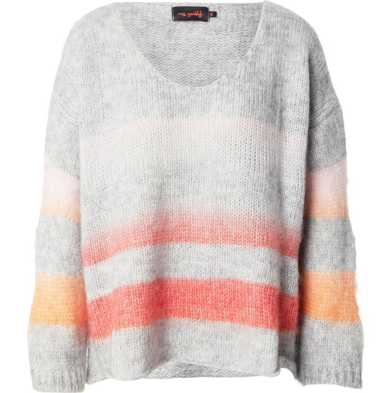 miss goodlife Sveter svetlosivá / oranžová / červená 66622837