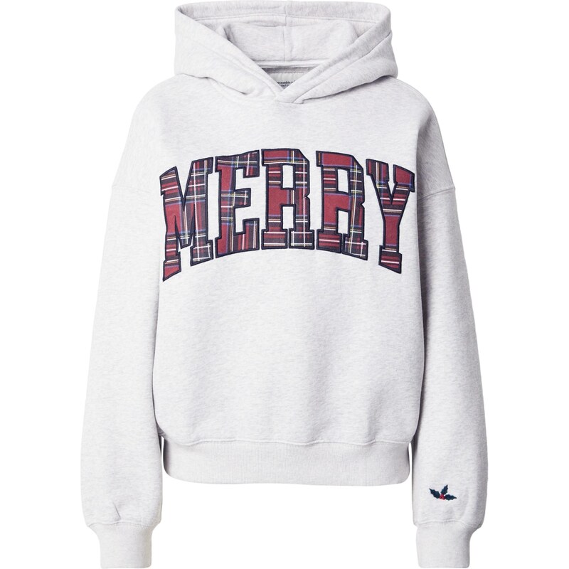 Abercrombie & Fitch Mikina tmavomodrá / svetlosivá / burgundská / 66622940