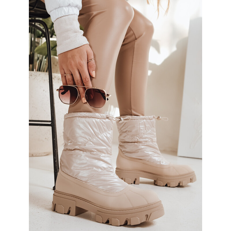 DStreet Dámske béžové snehule 66692047