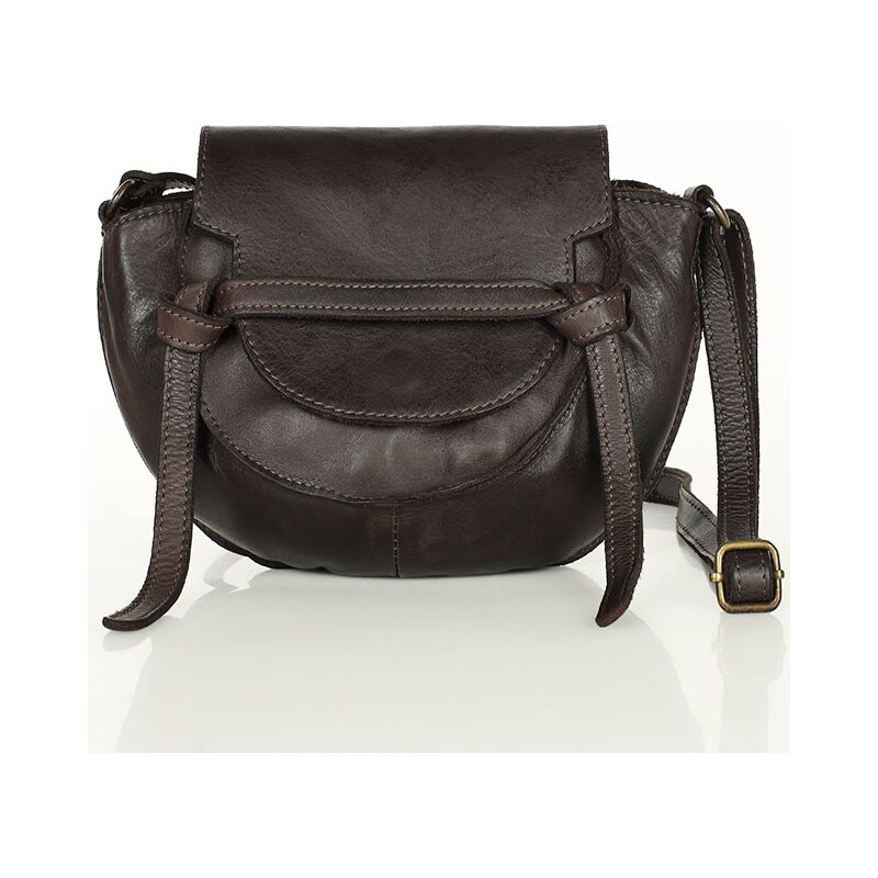 BASIC Marco Mazzini hnedá kožená crossbody kabelka v82c 18445234