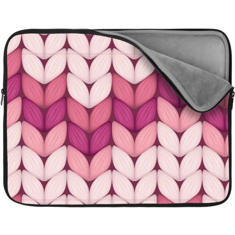 Sablio Obal na notebook Trojfarebné ružové pletenie 65430306