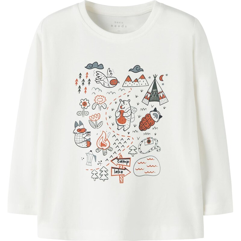 NAME IT Tričko NMMVUX sivá / oranžová / čierna / biela 66637619