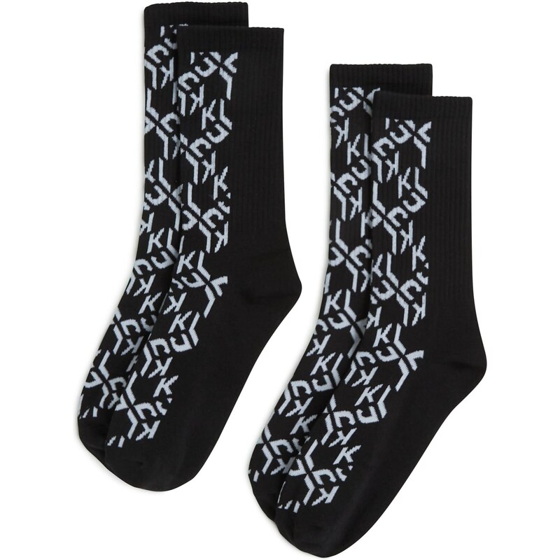 KARL LAGERFELD JEANS Ponožky čierna / biela 66637633