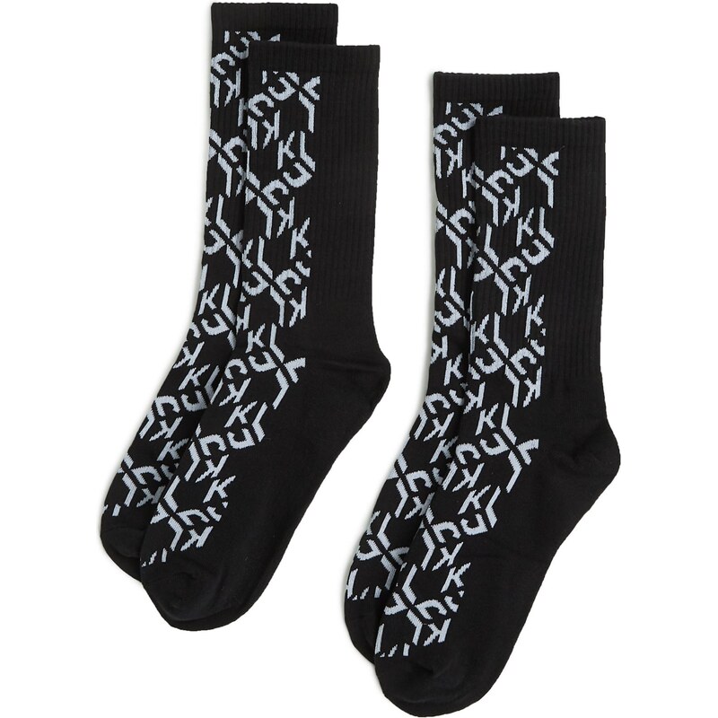 KARL LAGERFELD JEANS Ponožky čierna / biela 66637665