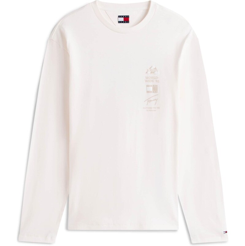 Tommy Jeans Tričko béžová / biela 66637713