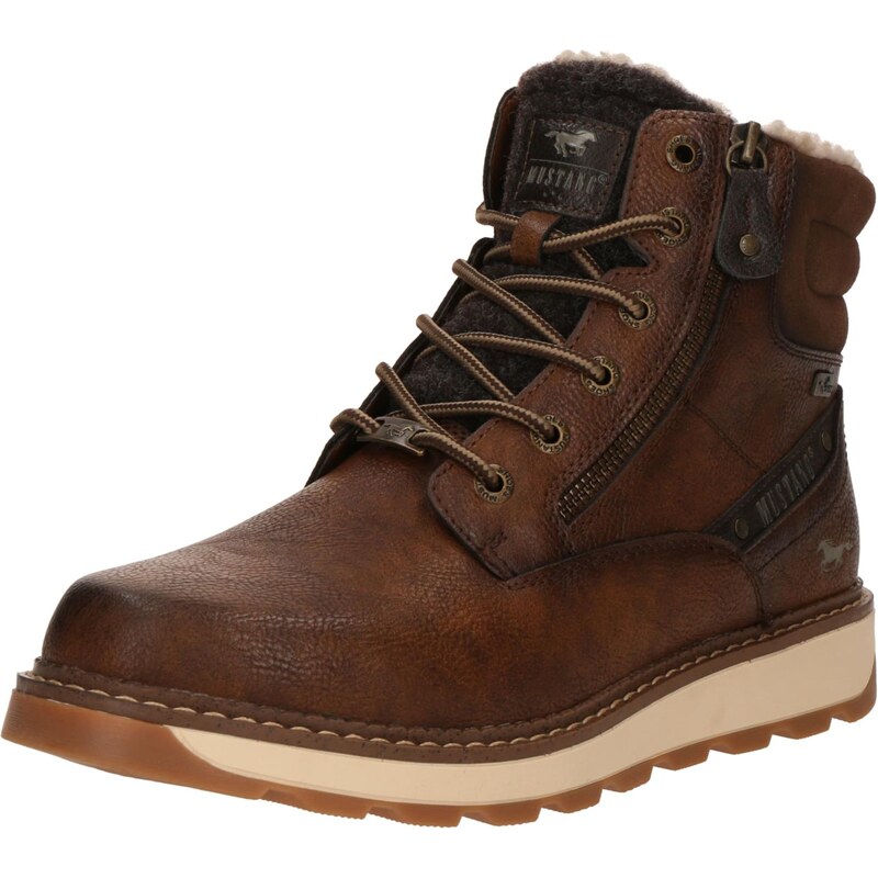 MUSTANG Šnurovacie čižmy hnedá 66637794