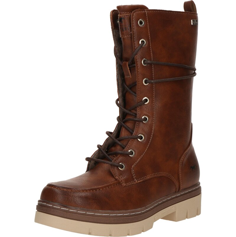 MUSTANG Šnurovacie členkové čižmy hnedá 66637813