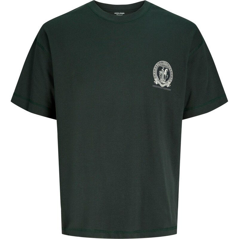 Jack & Jones Junior Tričko JORARGOS tmavozelená / biela 66637854