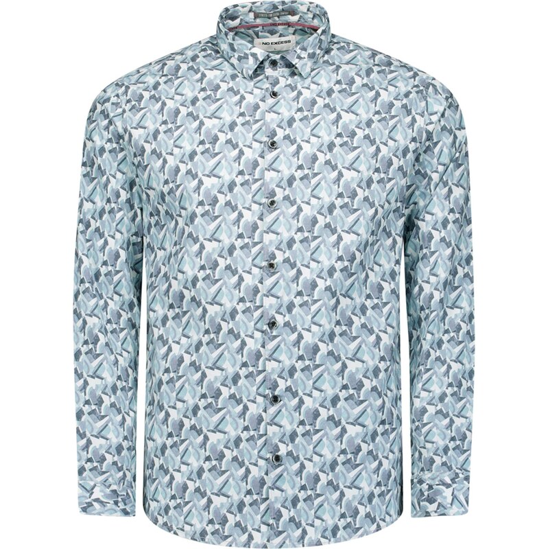 No Excess Košeľa sivá / tmavosivá / mätová / biela 66639097