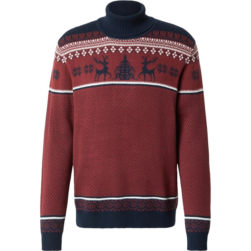 Lindbergh Sveter Holiday tmavomodrá / tmavočervená / biela 66639233