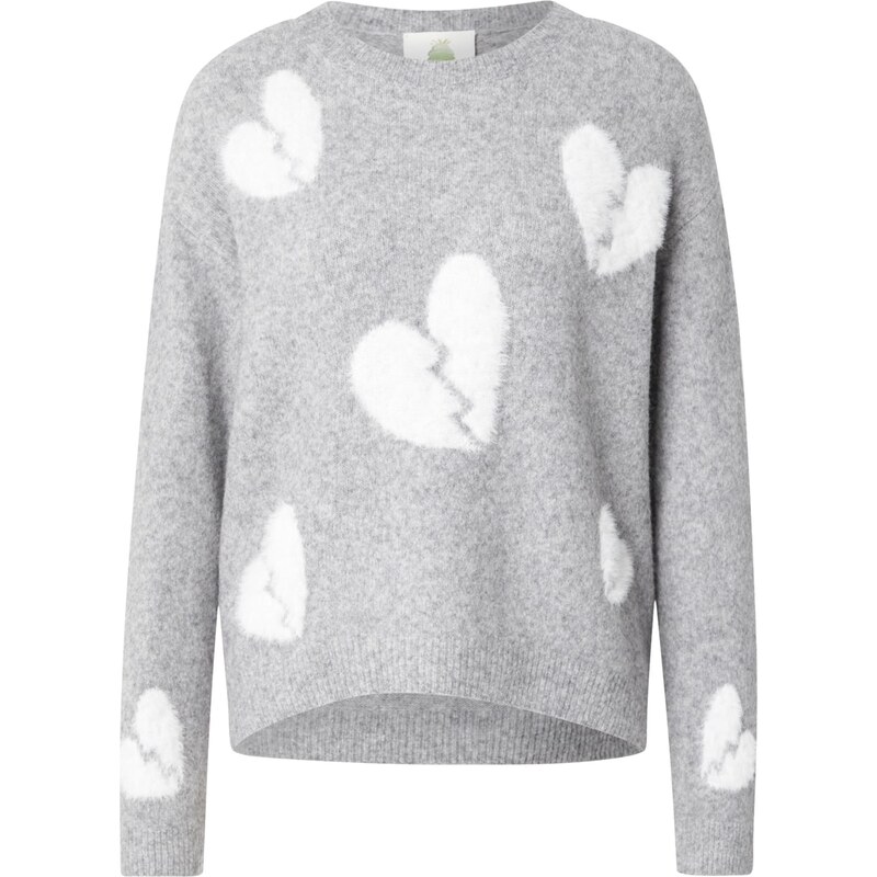 PRINCESS GOES HOLLYWOOD Sveter sivá melírovaná / biela 66639251