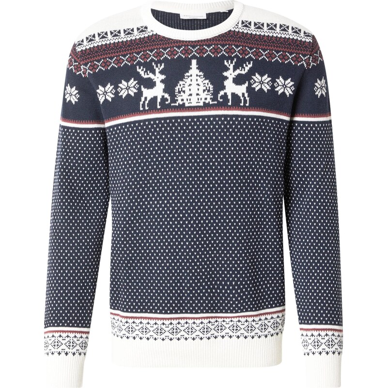 Lindbergh Sveter tmavomodrá / burgundská / biela 66639225