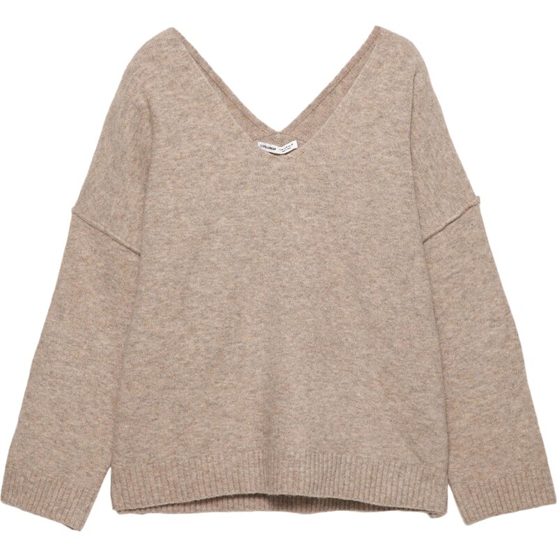 Pull&Bear Sveter hnedá melírovaná 66639267