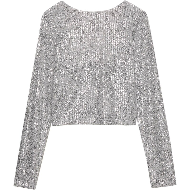 Pull&Bear Tričko PACIFIC strieborná 66639268