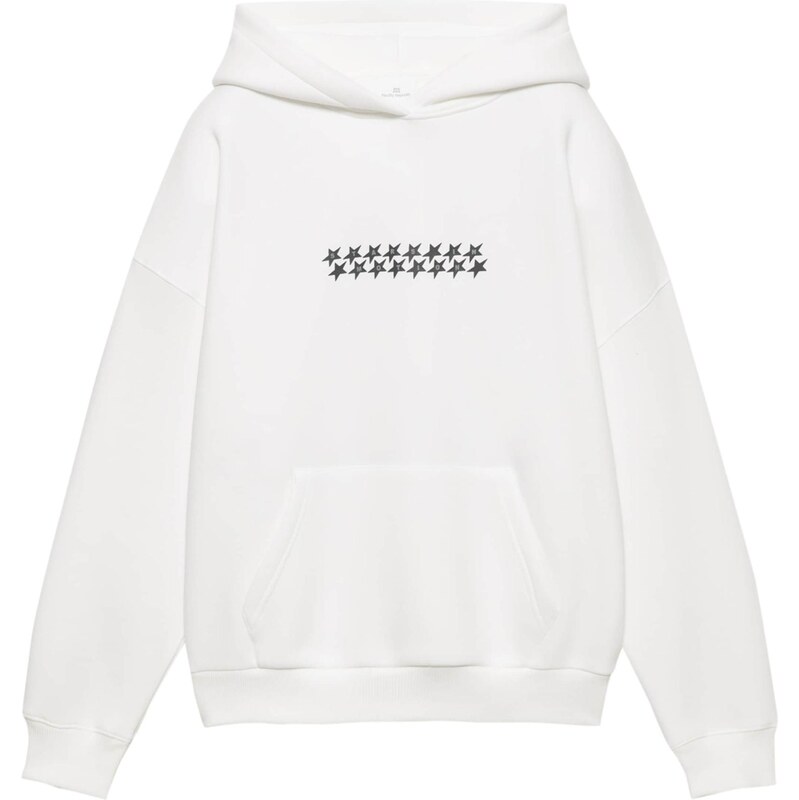 Pull&Bear Mikina PACIFIC svetlosivá / tmavosivá / čierna / biela 66639260