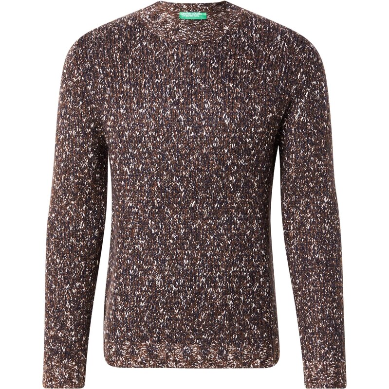 UNITED COLORS OF BENETTON Sveter námornícka modrá / čokoládová / biela 66639255